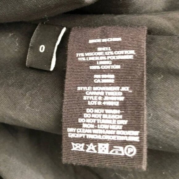 Theory Movement Black Canvas Tweed Peplum Blazer Jacket - Picture 16 of 16